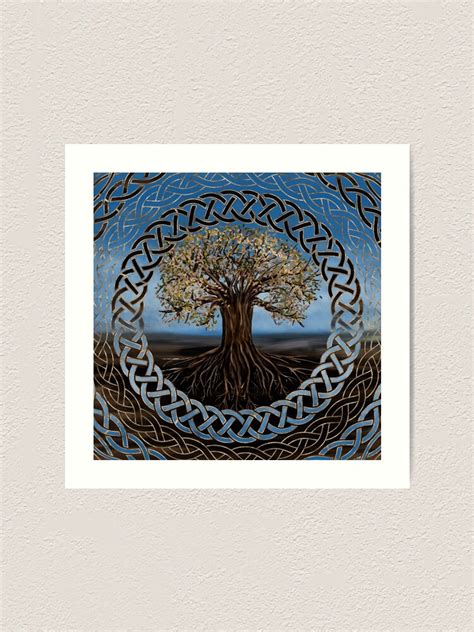 Tree Of Life Yggdrasil Drawing Art Print For Sale By Nartissima