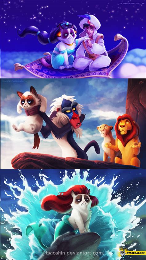 Grumpy Cat In Walt Disney Cartoons