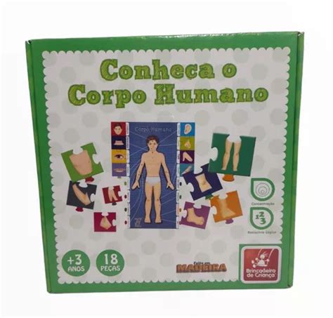 Brinquedo Pedagógico De Madeira Conheça O Corpo Humano Mercadolivre