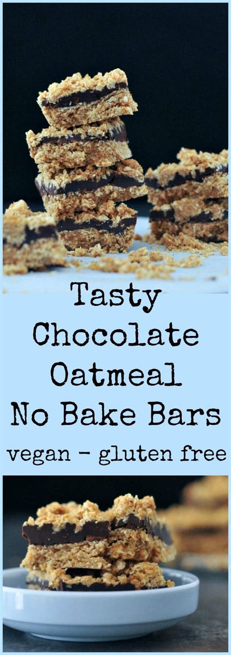Keep that oven off and whip up a healthy snack bar for you family with this recipe of chocolate chip no bake oatmeal date nut bars. Tasty Chocolate Oatmeal No Bake Bars @spabettie #vegan # ...
