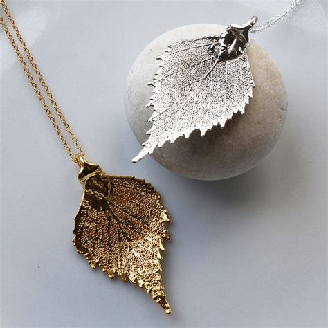 Birch Leaf Necklace By Martha Jackson Sterling Silver