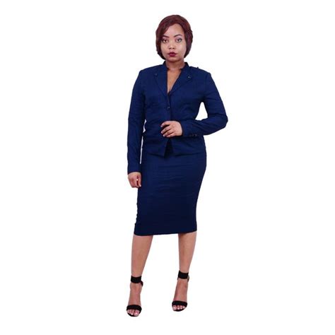 Fashion Long Sleeved Official Skirt Suit Teal Blue Best Price