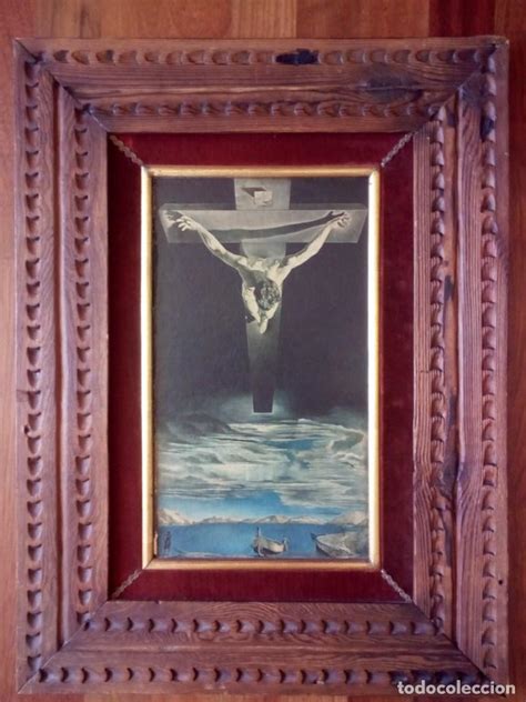 Antigua Reproducción Salvador Dali Cristo De S Comprar Pintura