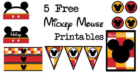6 Best Printable Mickey Mouse Red Number 1 Pin On Mickey Mouse Party