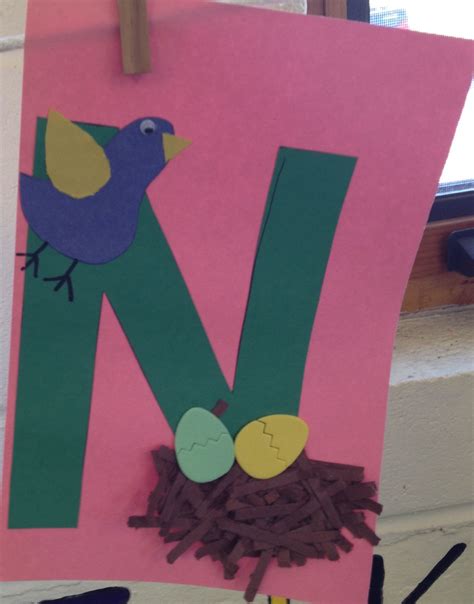 Preschool Letter N craft  Preschool Letter Crafts  Pinterest  Alphabet crafts, Abc crafts and