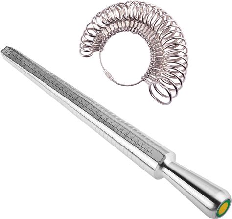 Okreview Ring Mandrel Sizer Finger Sizing Measuring Stick