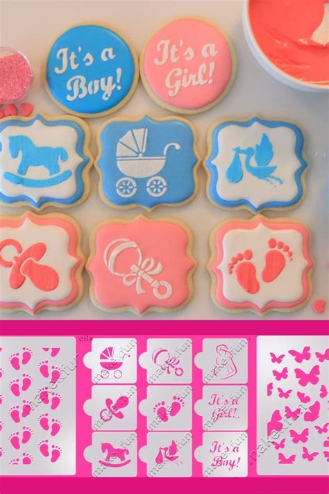 Reusable baby shower pacifier stencil on 10 mil thick mylar made in usa. Pin by Make & Fun Stencils on Baby Shower Guest Book ...