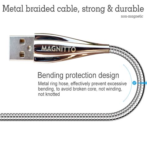 Metal Braided Lightning Charging Cable For Iphone Xr Xs X 8 7 Plus 6s