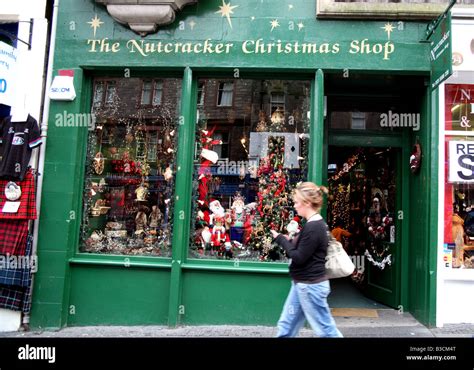 Yearround Christmas shop in Edinburgh Old Town Stock Photo, Royalty