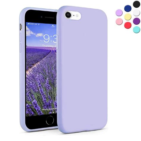 silicone case for iphone se and iphone 8 and iphone 7 liquid silicone phone case purple