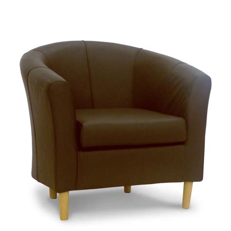 Brown Leather Tub Chair Brown Real Leather Chairs Living Room