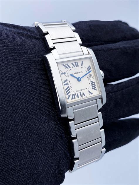 Cartier Tank Francaise W51011q3 Stainless Steel Midsize Watch At