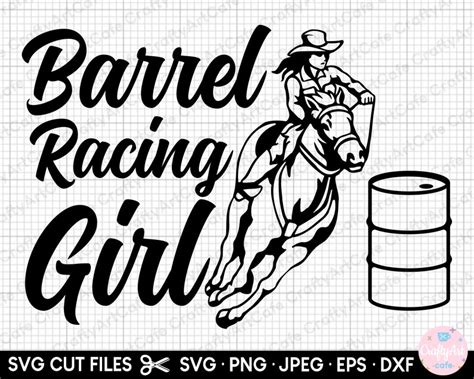 Barrel Racing Svg Png Barrel Racing Girl Etsy