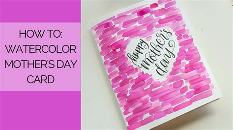 How to make watercolor cards: Watercolor Mother's Day Card Tutorial - YouTube