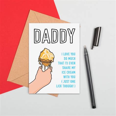 Large Size Daddy Love Ice Cream Card By Adam Regester Design