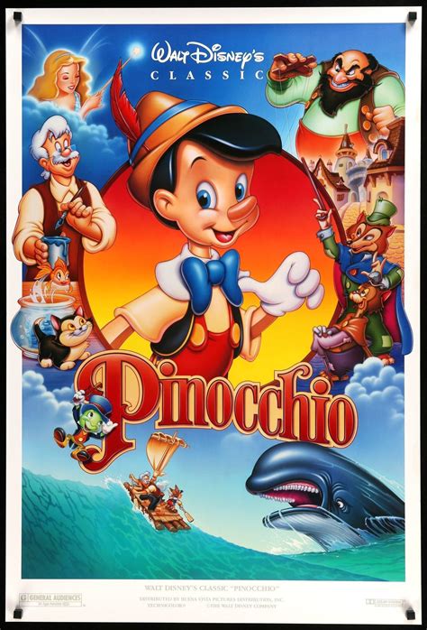 pinocchio 1940 disney animated classics disney posters walt disney movies