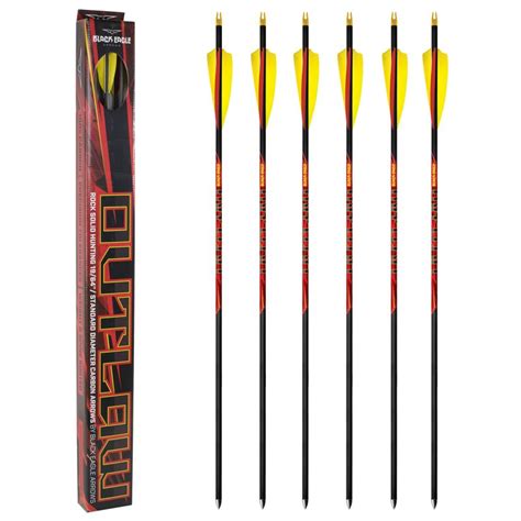 Complete Arrow Black Eagle Outlaw Feather 005 Carbon Fletched