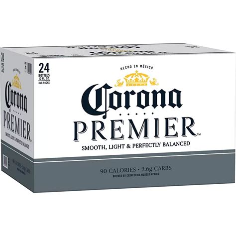 Corona Premier Mexican Lager Light Beer 12 Fl Oz Bottle 24 Pk