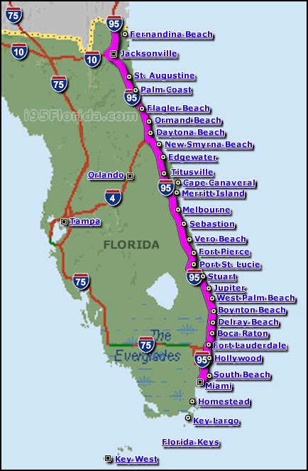 Map Of East Coast Florida