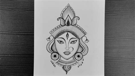 46 Pencil Sketch Simple Easy Drawing Of Durga Maa Jeddmalloch