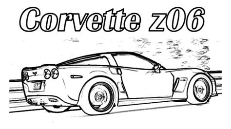 Corvette Z06 Cars Coloring Pages : Kids Play Color