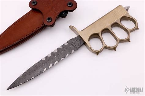 1918 Trench Dagger San Mai Damascus Arizona Custom Knives