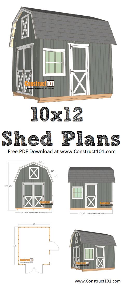 10x12 Shed Cut List Learn Shed Plan Dwg