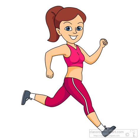 fitness and exercise clipart girl wearing jogging clothes running fast clipart 595 classroom