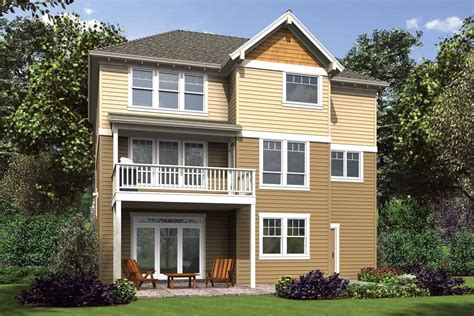 These walkout basement house plans are great for privacy. Two Story Craftsman Style w/ Daylight Basement House Plan 5529