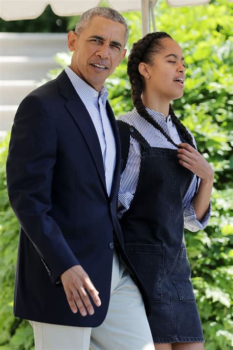 While Malia Layered A Button Down Under Her Overall Dress The Obamas Us National Parks Plane