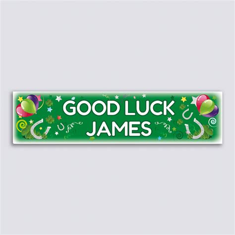 Personalised Banner Good Luck