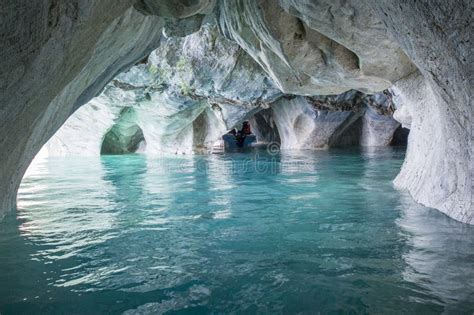 Marble Cathedral General Carrera Lake Chile Stock Image Image Of