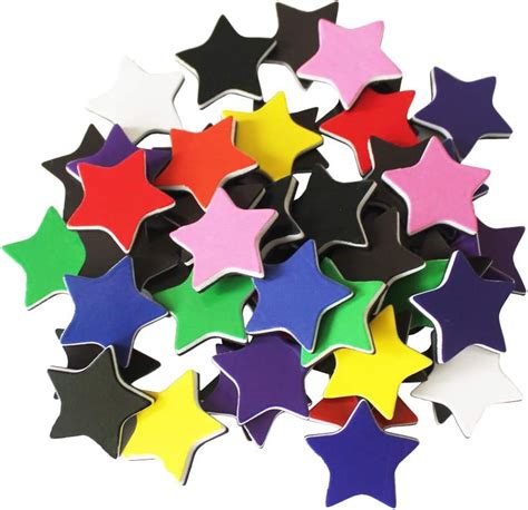50 Pcs Star Shaped Colored Magnets Fridge Magnets For