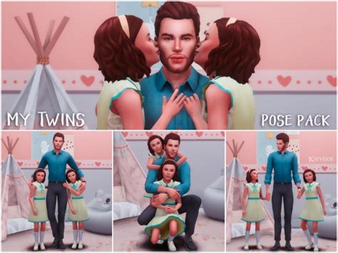 My Twins Pose Pack I At Katverse Sims 4 Updates