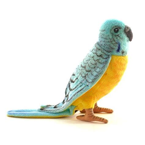 Hansa Budgie Blue And Yellow Parakeet 6 Plush Click Image To Review