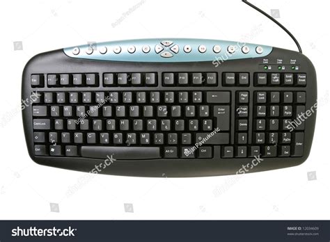 Computer Keyboard Isolated On White Background Stock Photo 12034609