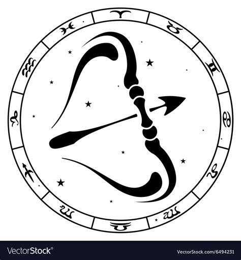 Zodiac Sign Sagittarius Royalty Free Vector Image