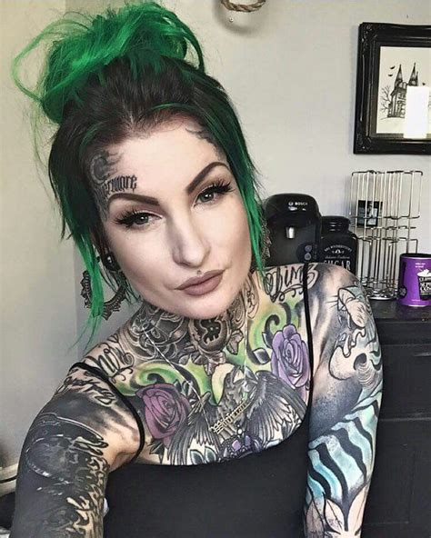 Face Tattoos Girl Tattoos Tattoos For Women Tattooed Women Tatoos Tattoed Girls Inked