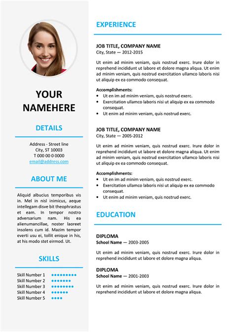 It is the standard representation of credentials within academia. Ikebukuro Free Elegant Resume Template Blue for MS Word | Resume design template free