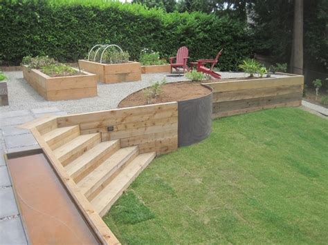 Wood Retaining Wall Ideas Landscape Designs With Great Visual Appeal