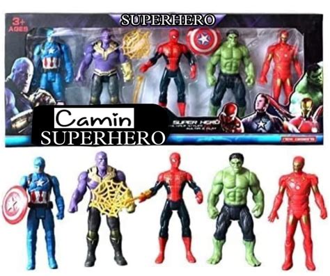 Buy Camin Superhero Action Figure Toy Set Of 5 Superheroes Toys