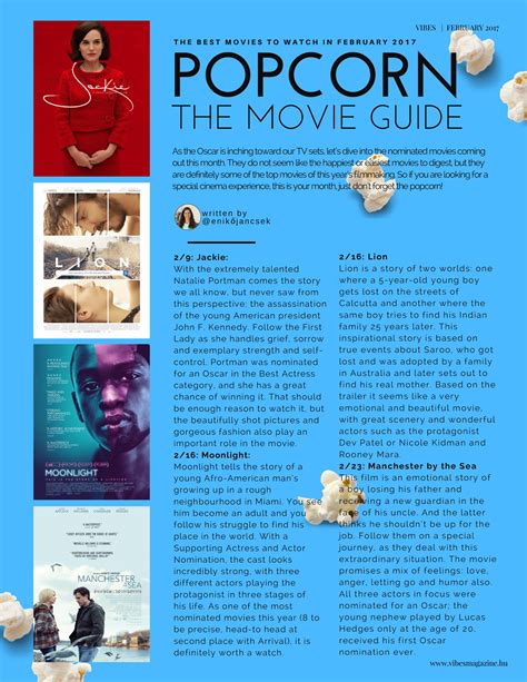 Popcorn February 2017 The Movie Guide Vibes