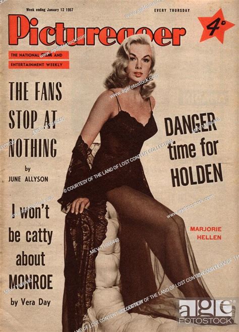 Picturegoer 12th January 1957 1957 Front Cover Marjorie Helle