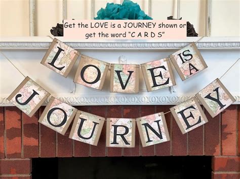 Love Is A Journey Banner Travel Wedding Decorations Travel Etsy
