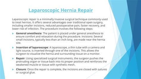 Ppt Hernias Types Symptoms And Laparoscopic Repair Powerpoint