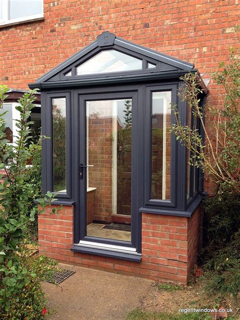 To keep the house design simple and to concentrate on quality of light, space, and greenery, the designer uses cement render as a single. Grey on White upvc Porch classical design … | Front porch ...