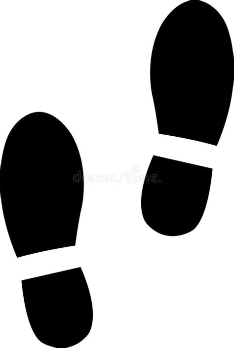 Human Boot Foot Print Walk Vector Two Feet Of Single Man Icon Footsteps Sign Shoe Footprint