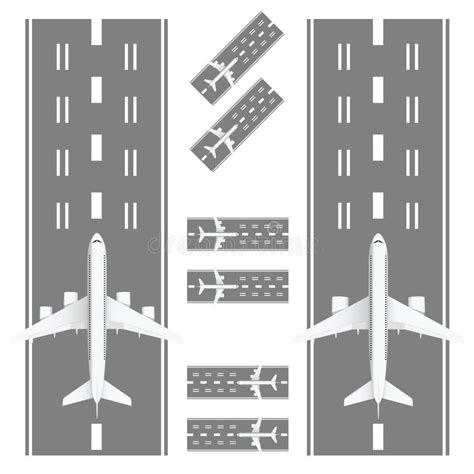 Set Runways Stock Vector Illustration Of Aviation Moving 36141874