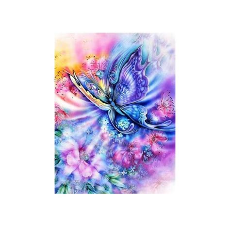 Diamond Painting Diy Kitfull Drill 40x30cm Colorful Butterfly Shop