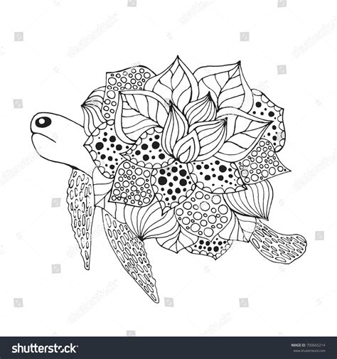 Zentangle Stylized Fantasy Turtle Hand Drawn Stock Vector Royalty Free